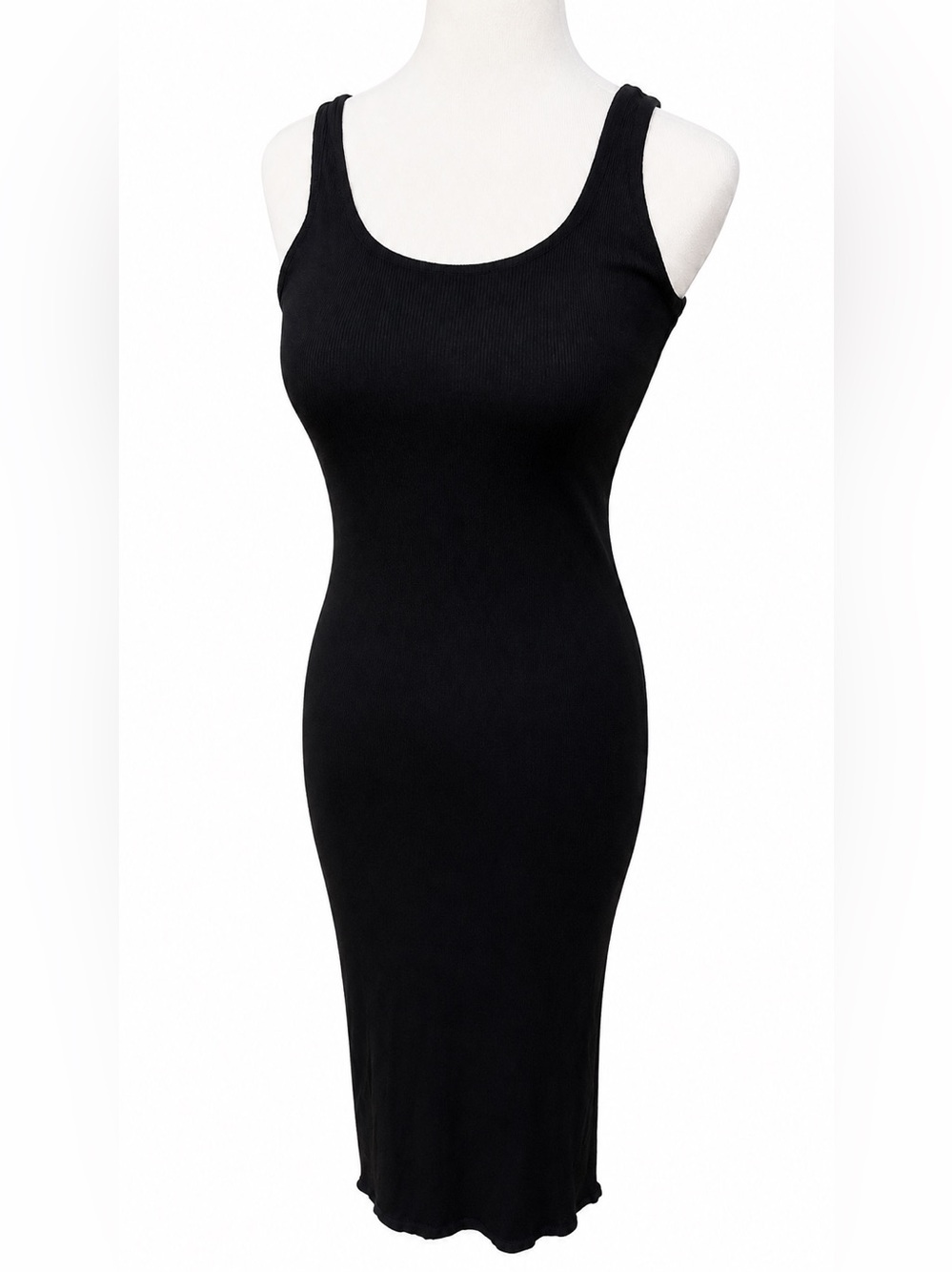 Emprada Classic Black Ribbed Tank Dress